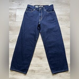 NWT Levis Premium Baggy Dad Jeans Womens 27x28  Dark Wash Levi's
